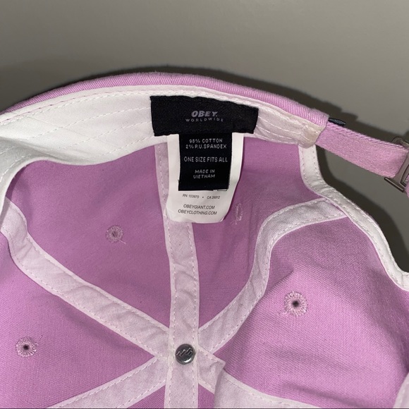 Obey Hat One Size Purplish/Pink - Picture 4 of 5